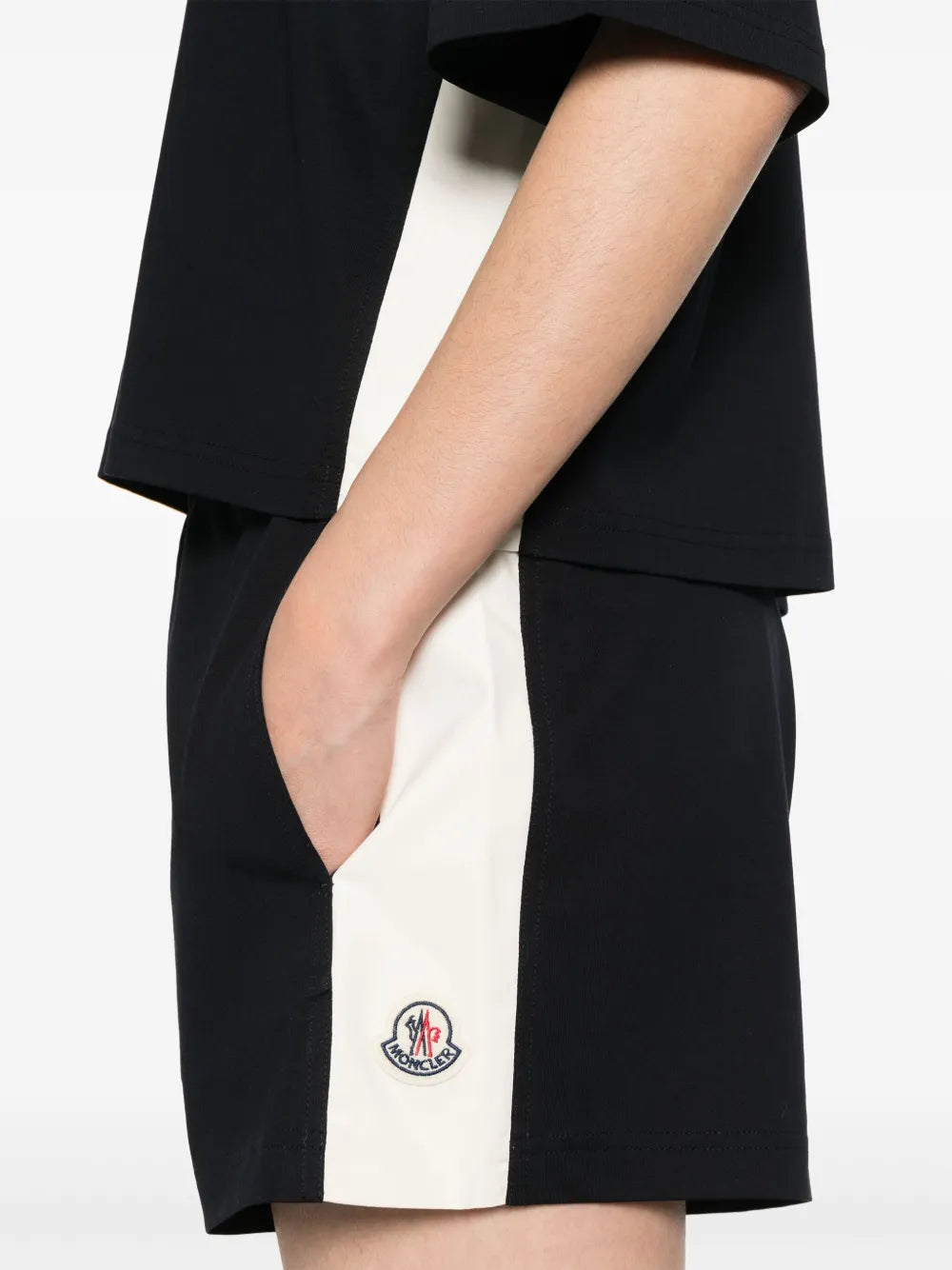 Shorts Short en coton Moncler Bleu foncé Femme