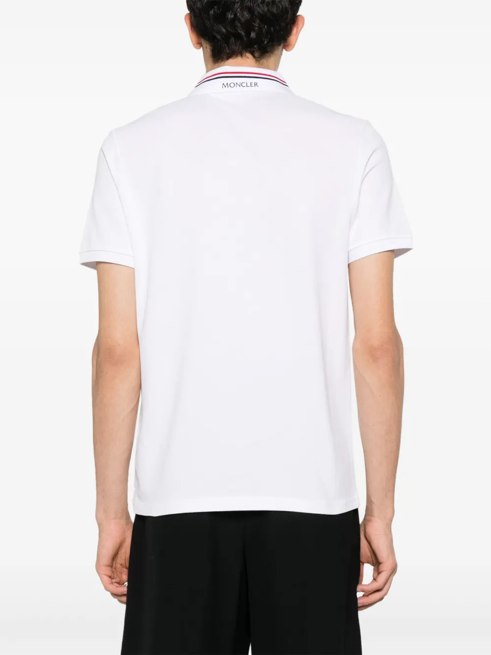 Polos Polo com Borda Moncler Branco Homme