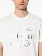 T-shirts T-shirt à logo imprimé Moncler Blanc Homme