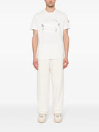 T-shirts T-shirt à logo imprimé Moncler Blanc Homme