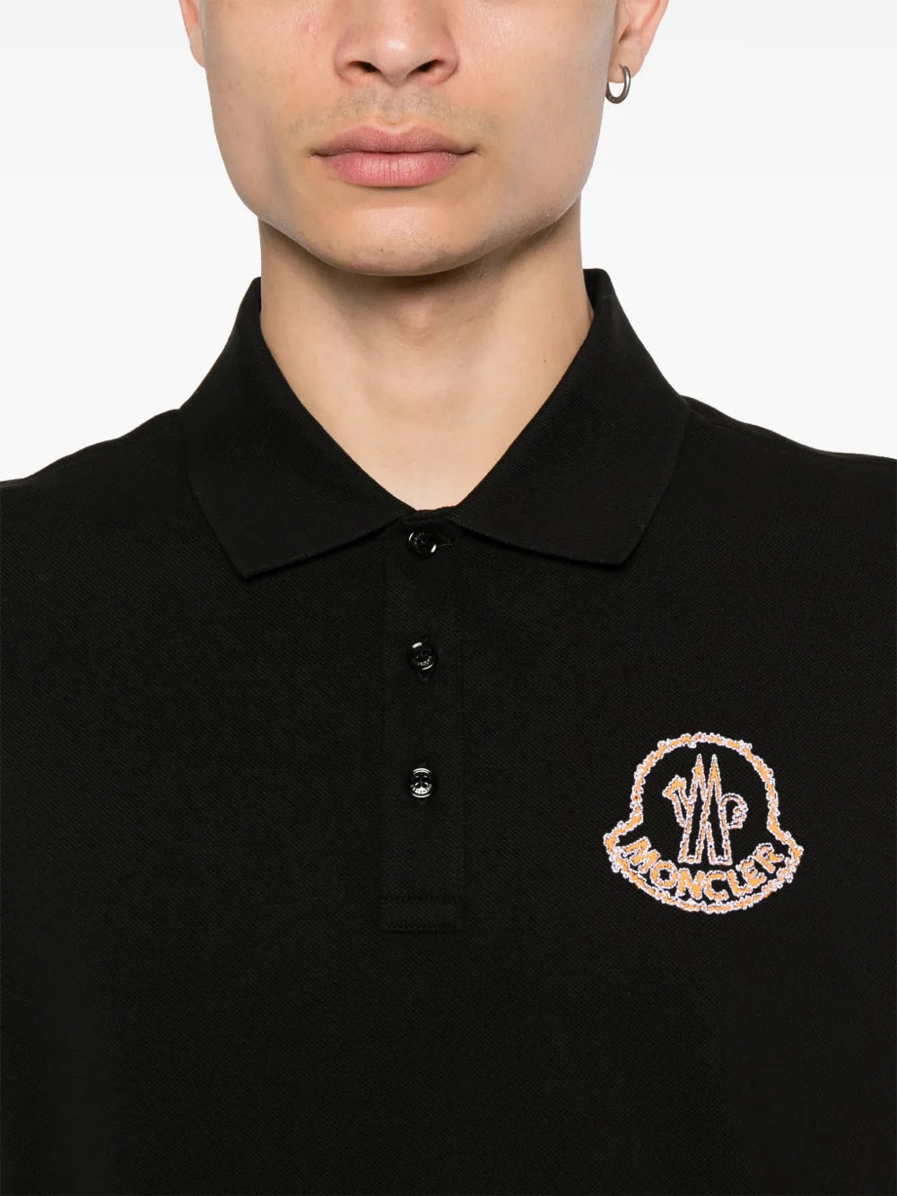 Polos Logo Polo Moncler Negro Homme