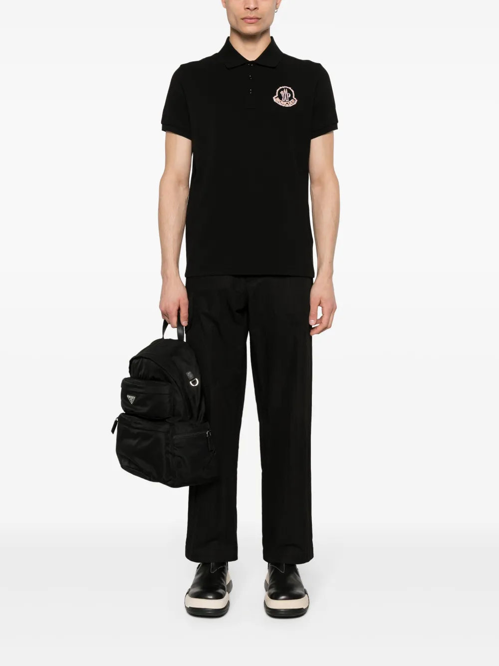 Polos Logo Polo Moncler Preto Homme
