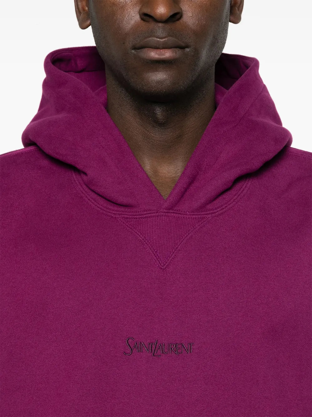 Felpe Felpa con Cappuccio Logo Saint Laurent Viola Homme