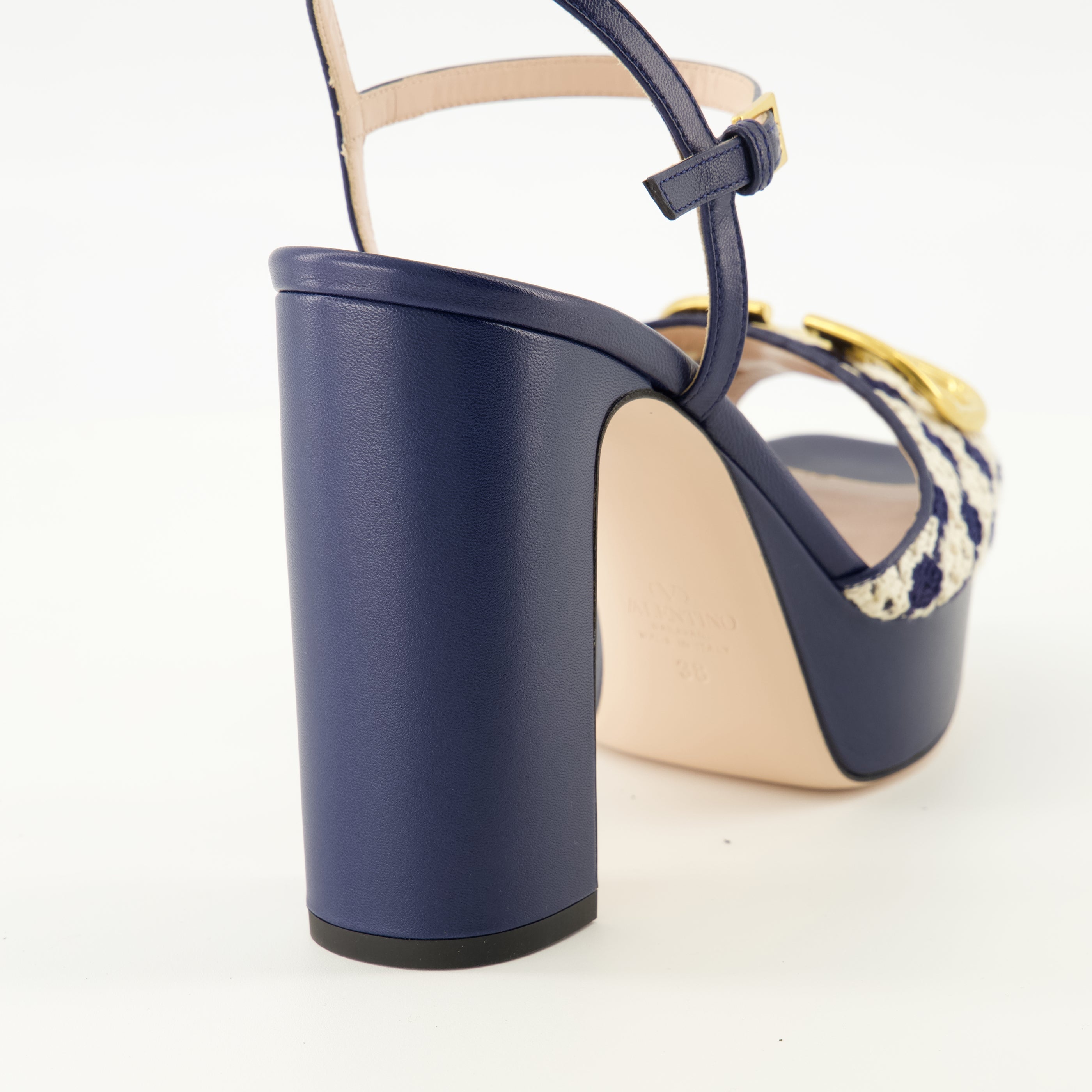 Chaussures ouvertes Sandales à talons VLogo bleu marine Valentino Garavani Bleu foncé Femme