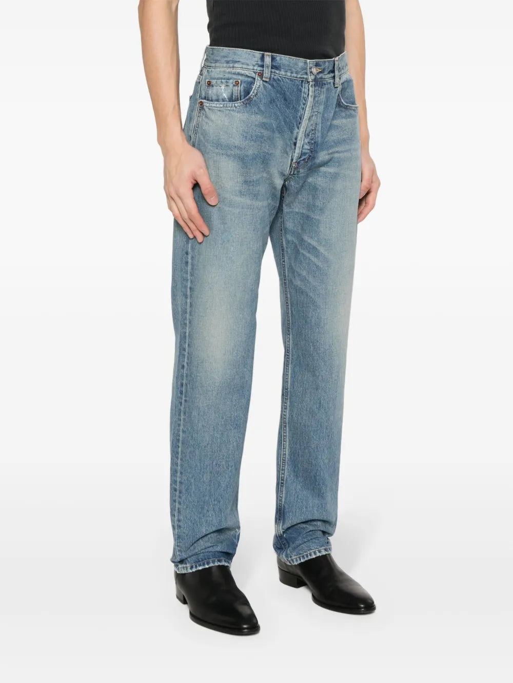 Pantalons Jean droit Saint Laurent Bleu Homme