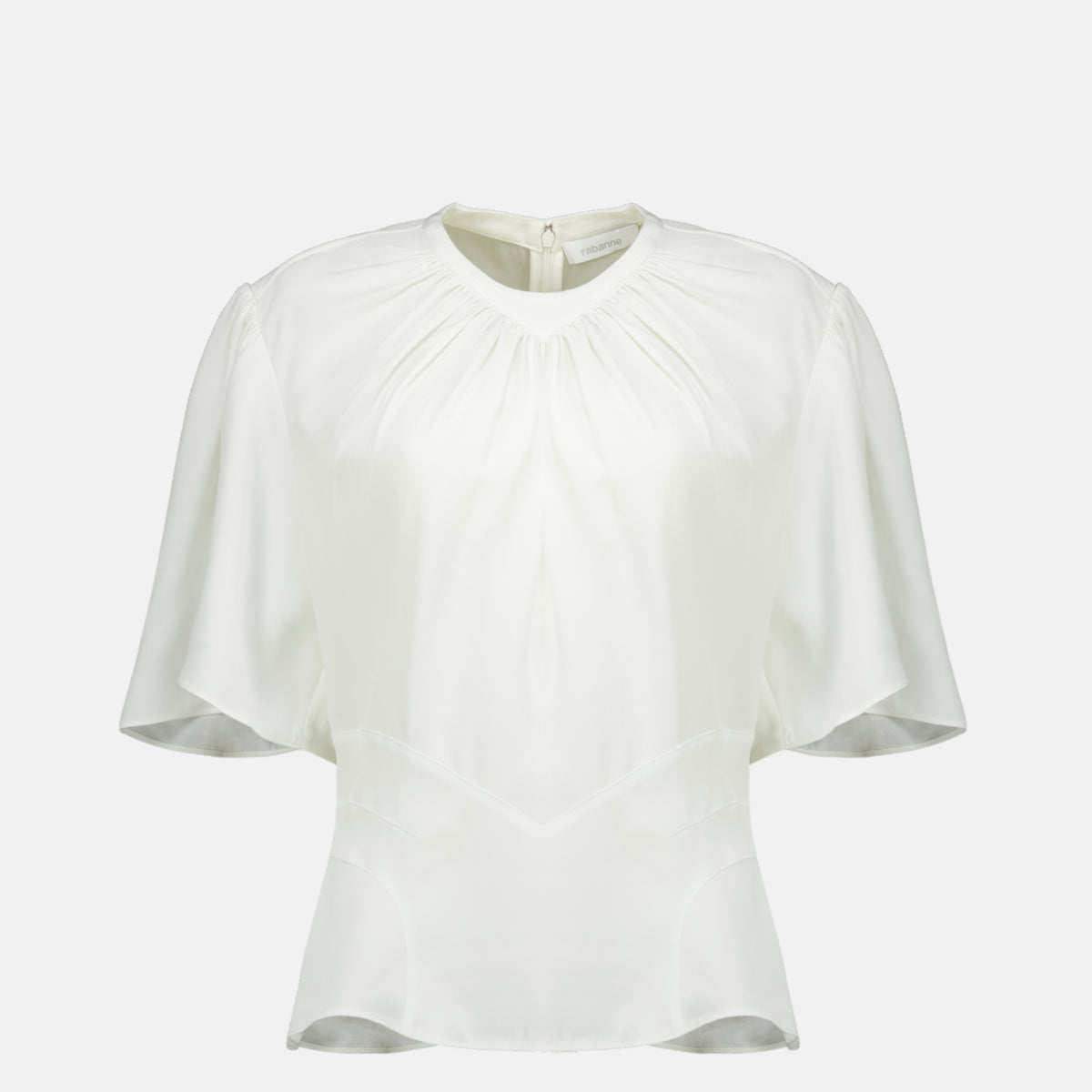 Tops Weißes Rüschenshirt Rabanne Blanc Femme