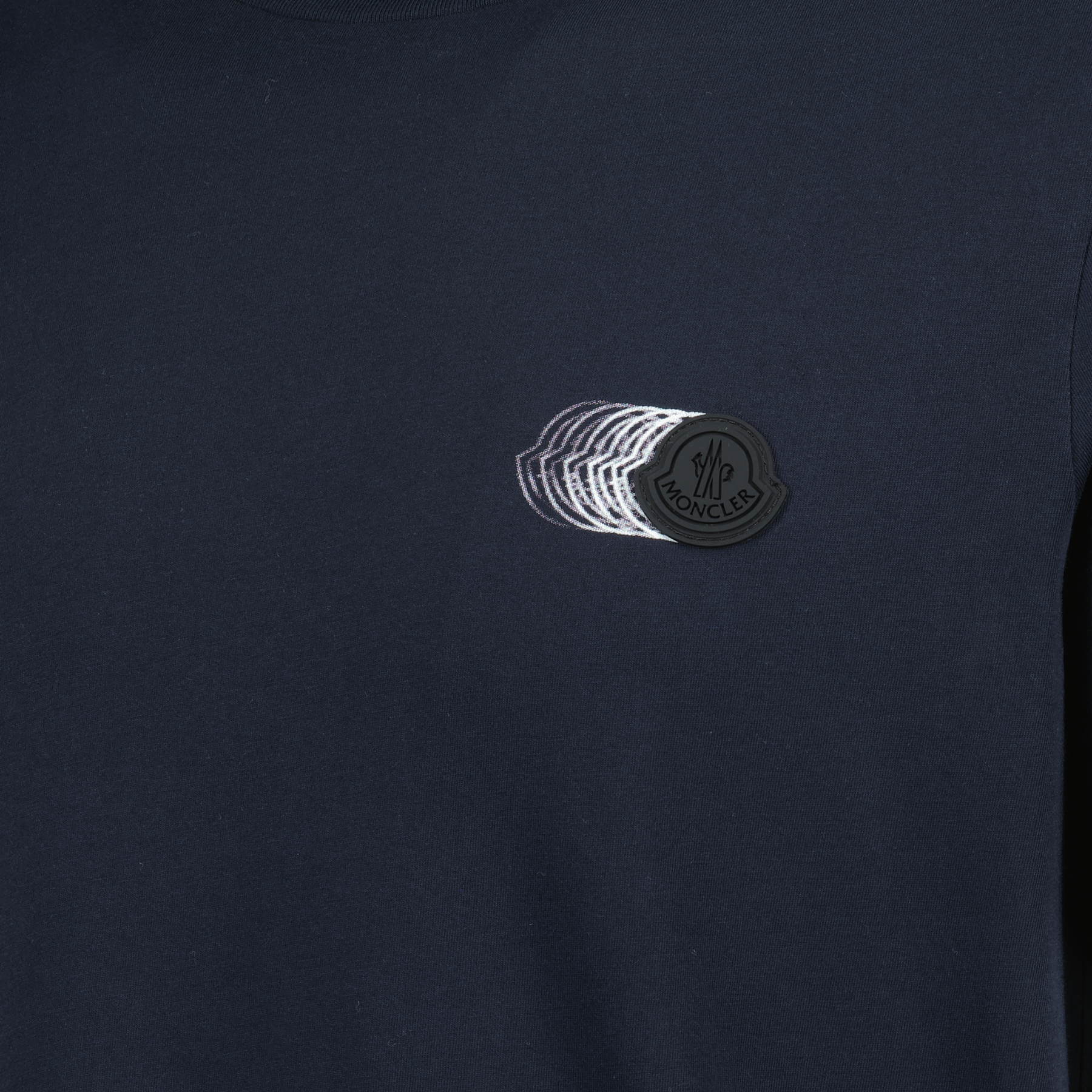 T-shirts T-shirt à motif logo délavé Moncler Bleu foncé Homme