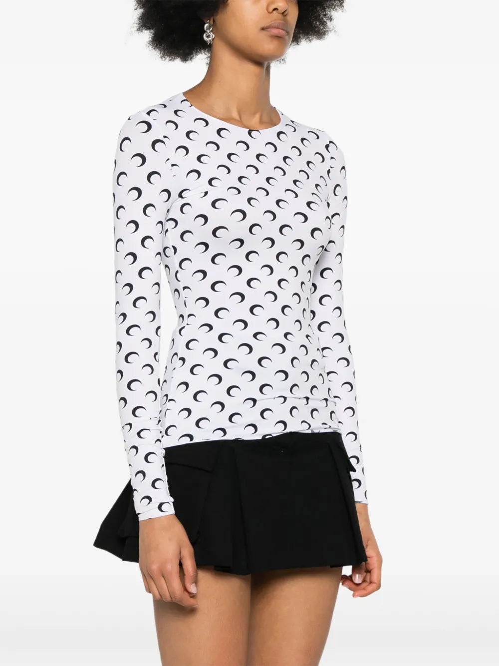 Image of the Top Jersey Moon item from the brand Marine Serre for Women - Autumn-Winter Season 2025 - Detailed View 1