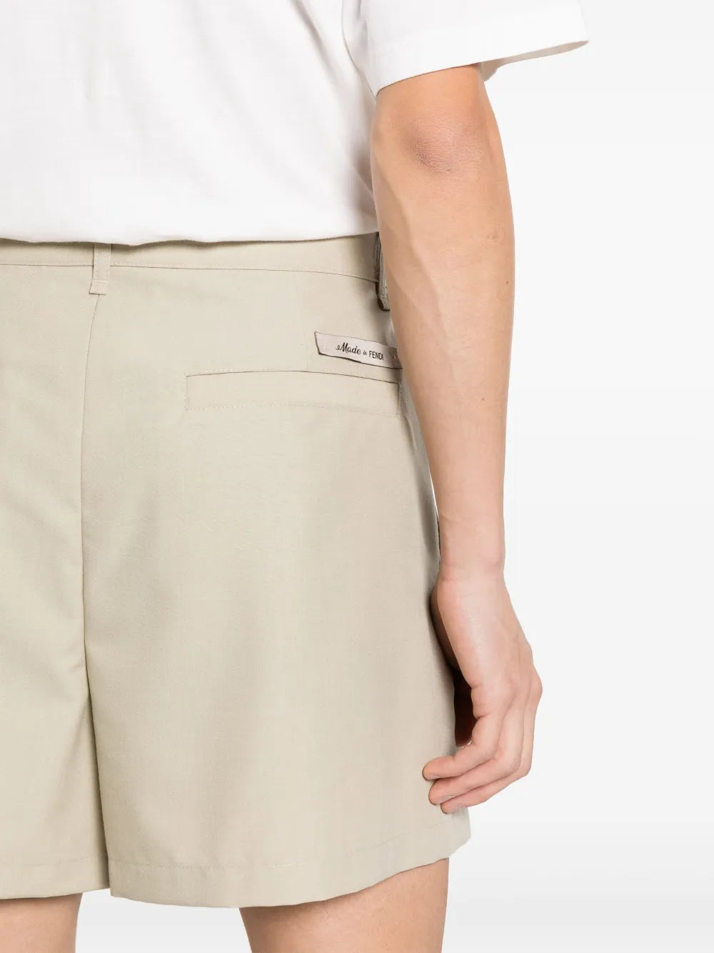 Shorts Short en laine Fendi Beige Homme