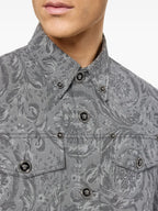 Hemden Barocco Overshirt Versace Grau Männer