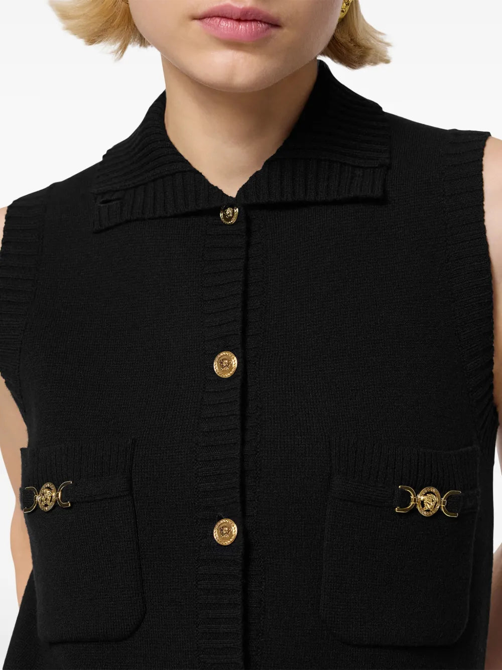 Vestidos Vestido de Cachemira Versace Preto Femme