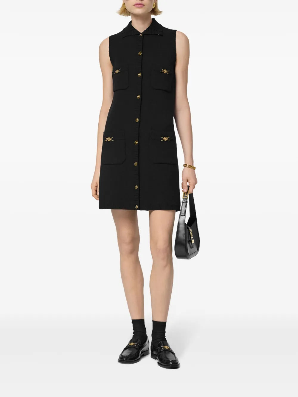 Vestidos Vestido de Cachemira Versace Preto Femme