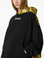 Felpe Hoodie Barocco Versace Giallo Femme