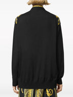 Maille Cardigan Barocco Coupe des Dieux Versace Jaune Femme