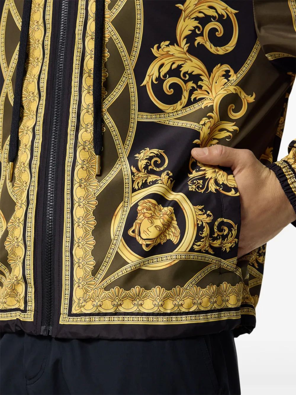 Chaquetas Chubasquero Barocco Versace Amarillo Homme