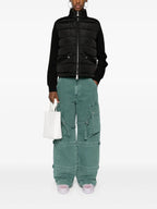 Vestes Veste bi-matière matelassé Moncler Noir Femme
