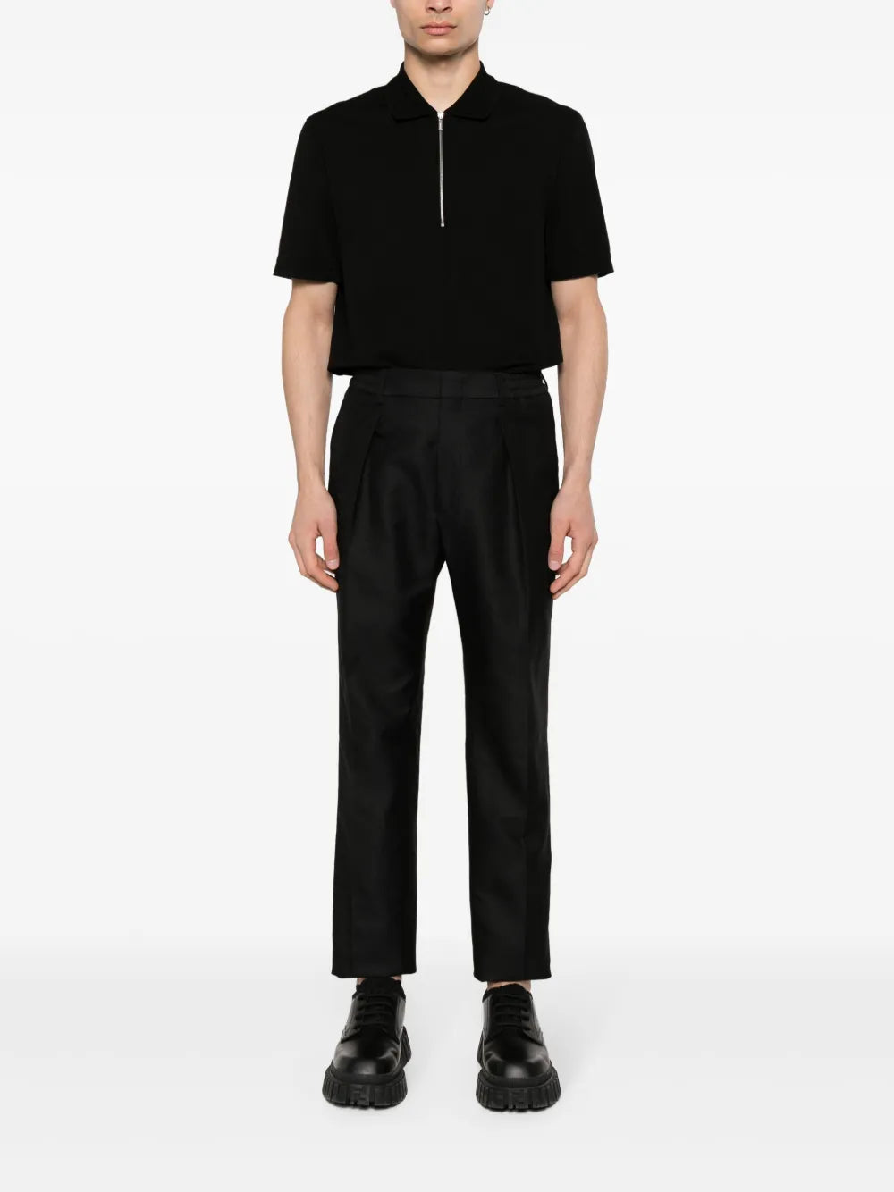 Pantalons Pantalon à pinces Fendi Noir Homme