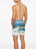 Strandmode Bulldog Fotographische Badehose Orlebar Brown Blau Homme