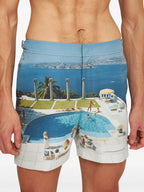 Strandmode Bulldog Fotographische Badehose Orlebar Brown Blau Homme