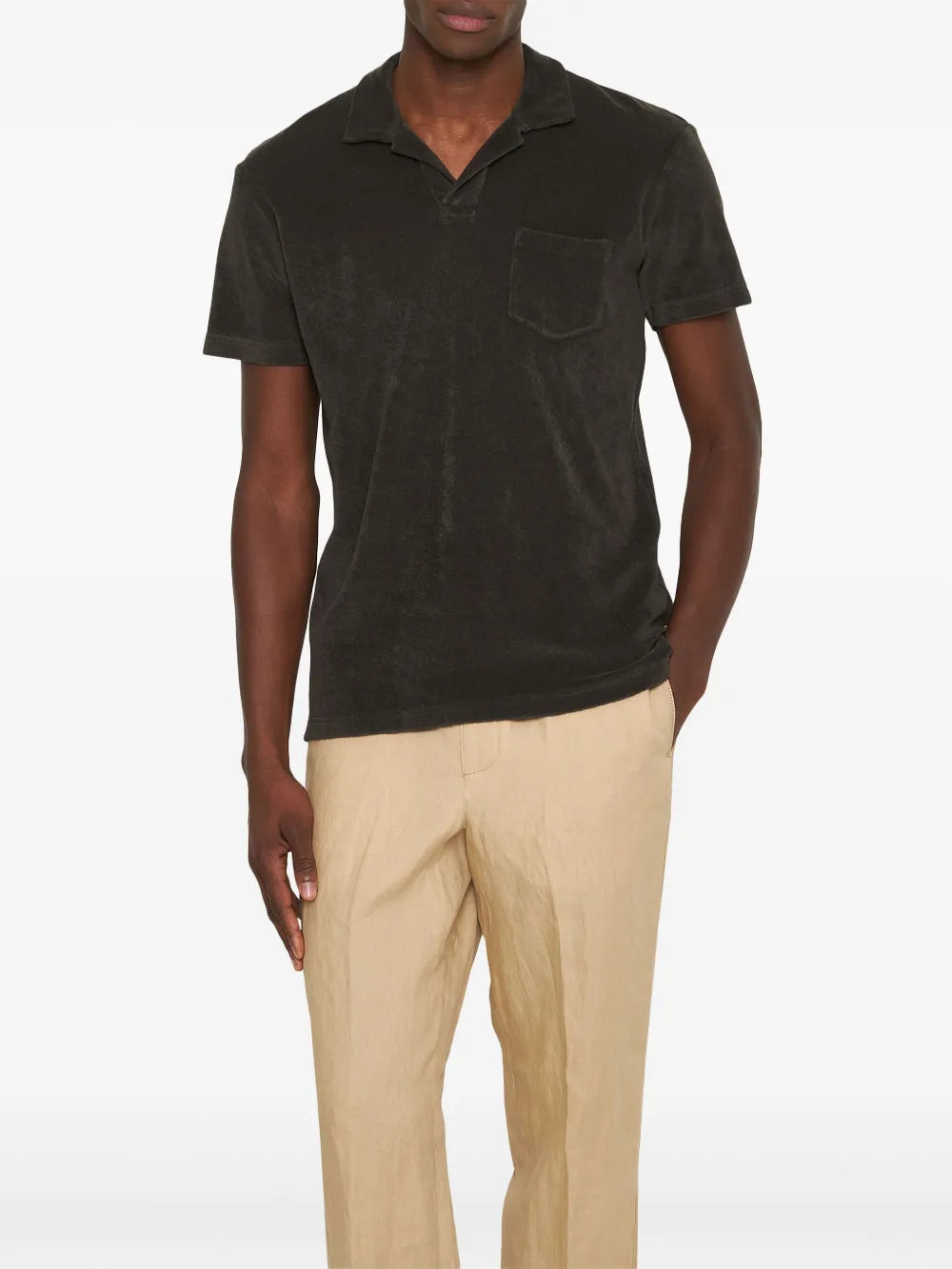 Polos Polo Terry Orlebar Brown Marrón Hombres