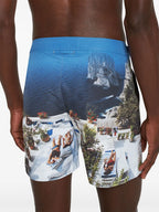 Beachwear Short de bain Bulldog photographic Orlebar Brown Bleu Homme
