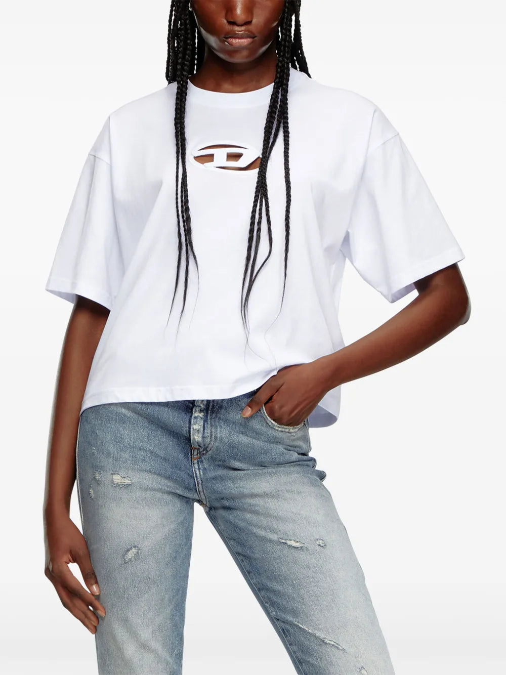 T-shirts T-shirt crop T-Buxt Diesel Blanc Femme