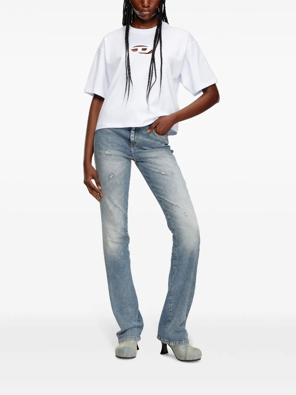 T-shirts T-shirt crop T-Buxt Diesel Blanc Femme