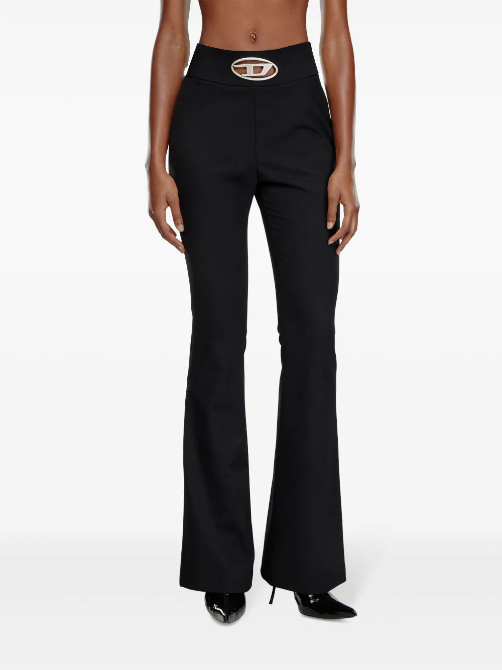 Pants P-Erseur Flared Trousers Diesel Black Femme