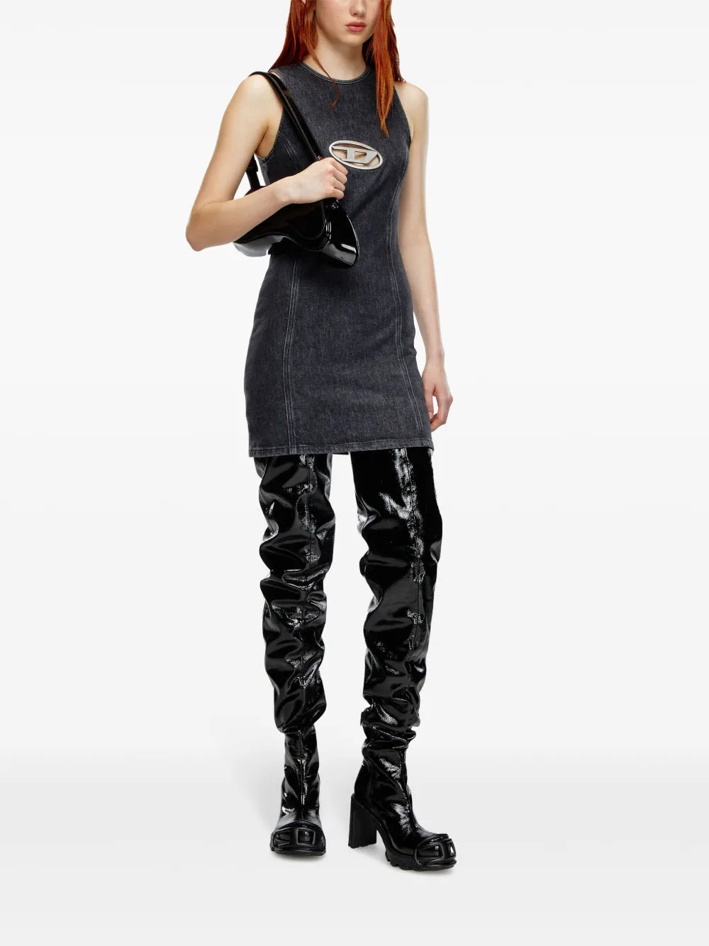 Vestidos Vestido Denim De-Ferriz-Fsd Diesel Preto Femme