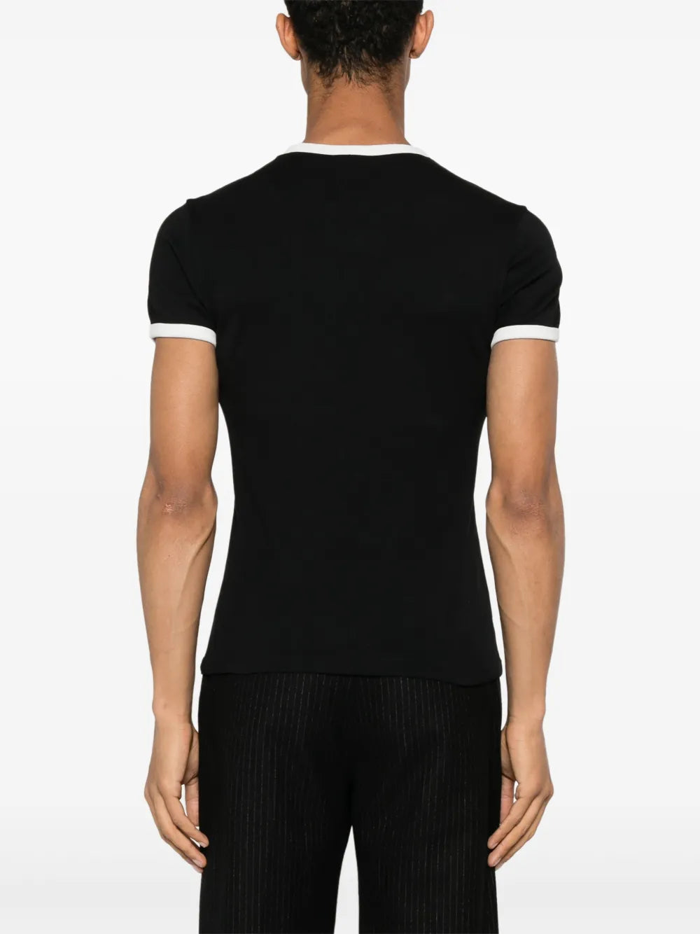 T-shirts T-shirt signature contrasté Courrèges Noir Homme