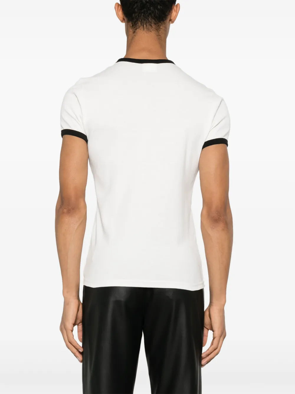 T-shirts T-shirt signature contrasté Courrèges Blanc Homme