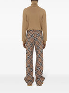 Pants Checked Pants Burberry Beige Homme