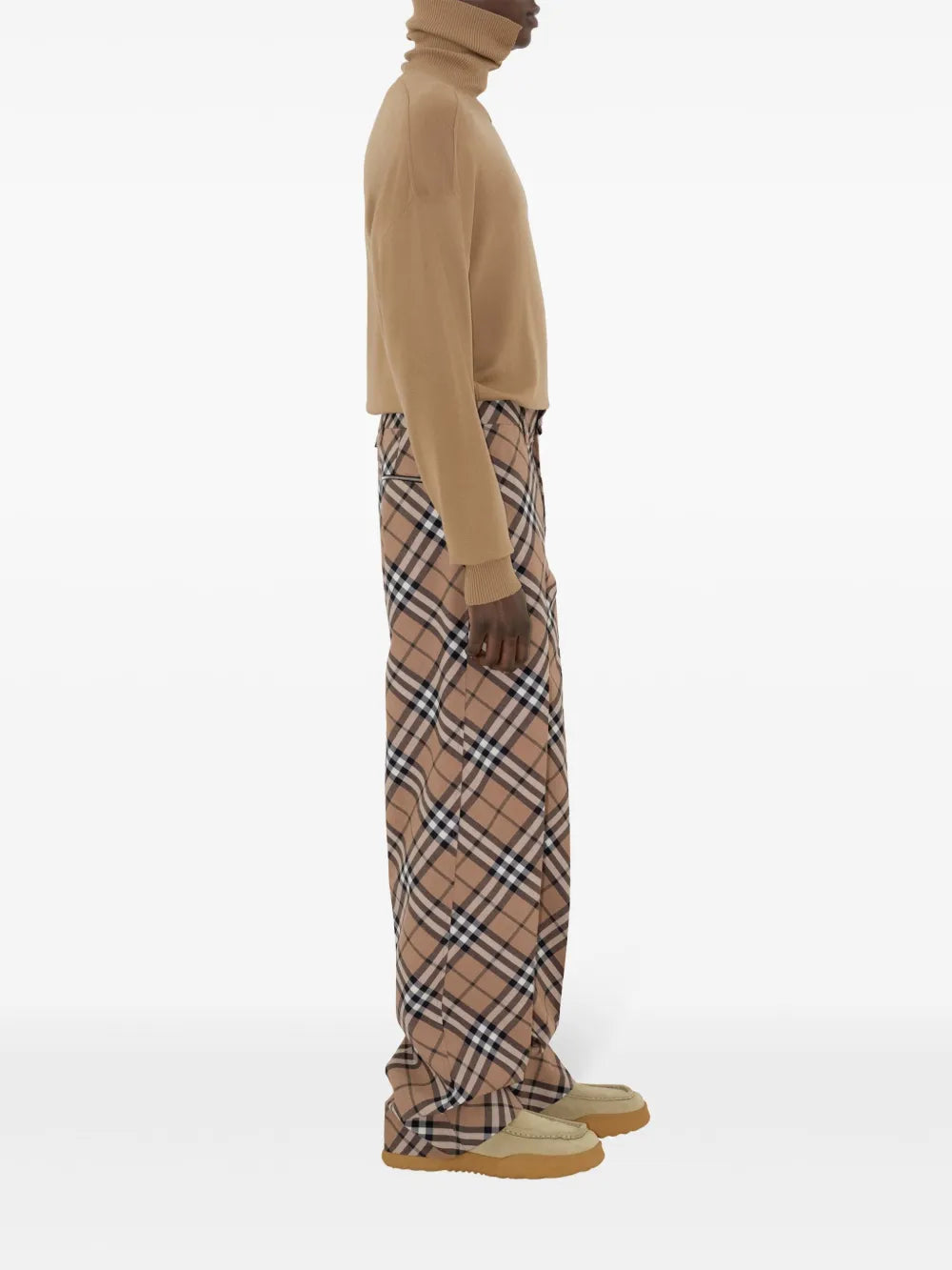 Pantalons Pantalon à carreaux Burberry Beige Homme