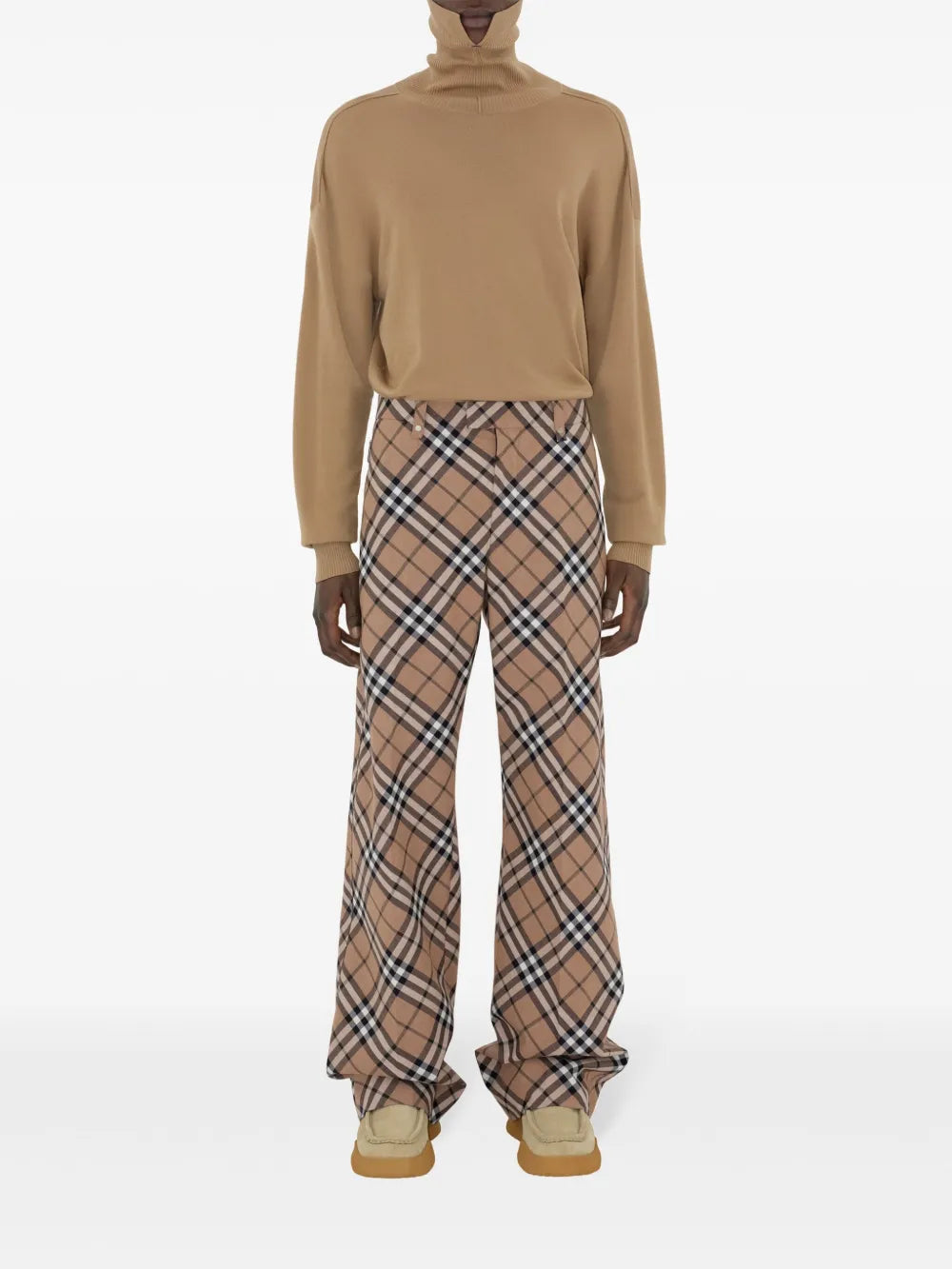 Pantalons Pantalon à carreaux Burberry Beige Homme