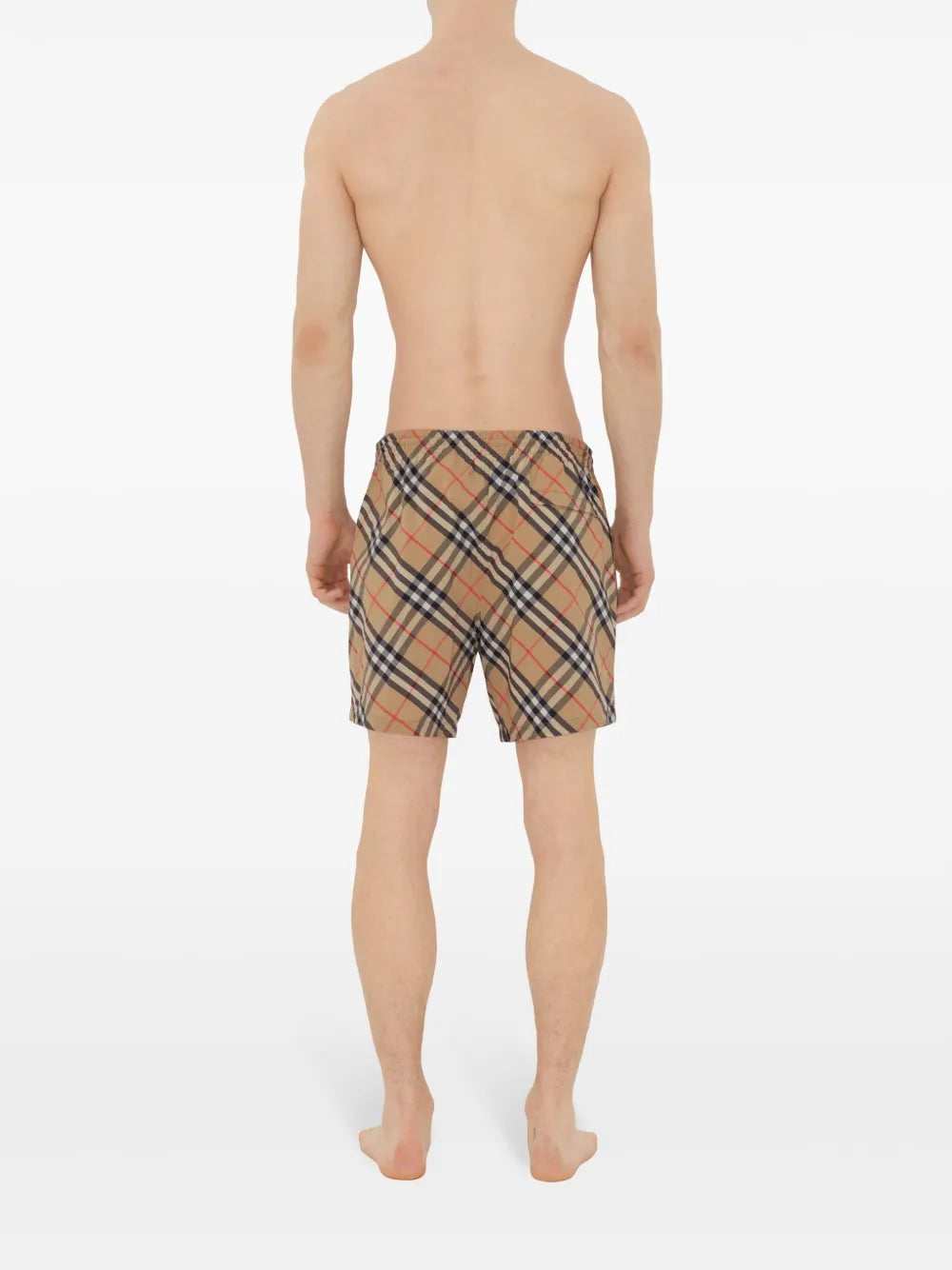 Beachwear Maillot de bain à carreaux Burberry Beige Homme