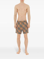 Beachwear Maillot de bain à carreaux Burberry Beige Homme