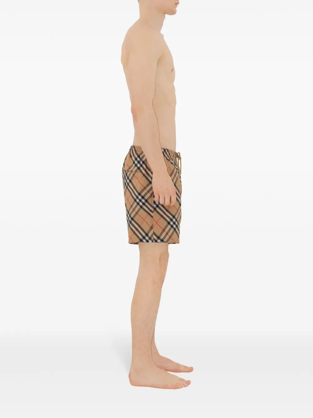 Beachwear Maillot de bain à carreaux Burberry Beige Homme