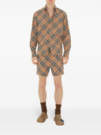 Beachwear Maillot de bain à carreaux Burberry Beige Homme
