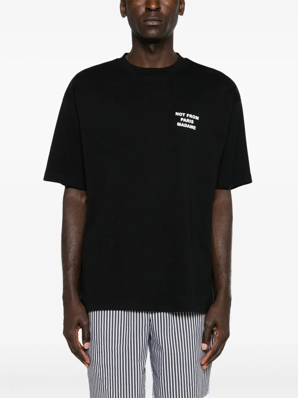 Camisetas Camiseta Slogan Negra Drole De Monsieur Negro Hombres