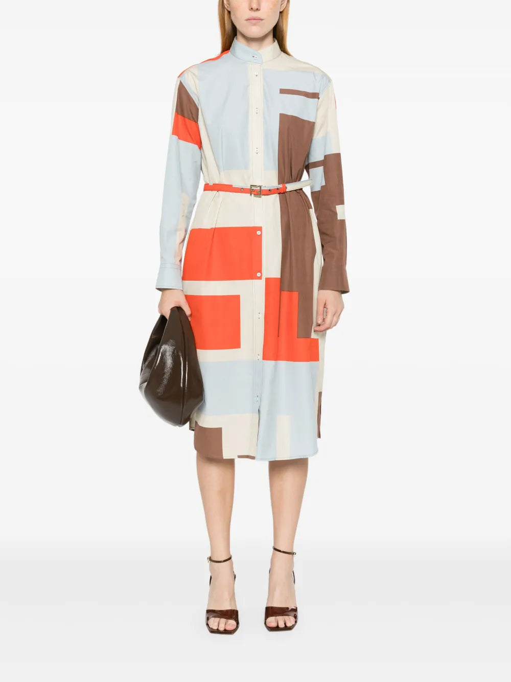 Vestidos Vestido com Impressão Puzzle Multicolorida Fendi Multicolorido Femme