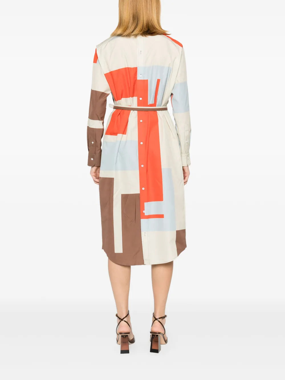 Vestidos Vestido com Impressão Puzzle Multicolorida Fendi Multicolorido Femme