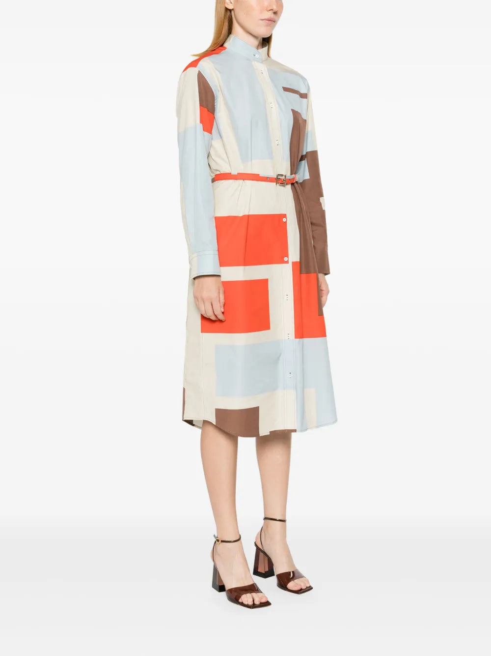 Vestidos Vestido com Impressão Puzzle Multicolorida Fendi Multicolorido Femme