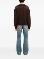 Maille Pull à col cheminée Courrèges Marron Homme