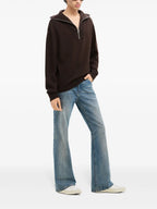 Maille Pull à col cheminée Courrèges Marron Homme