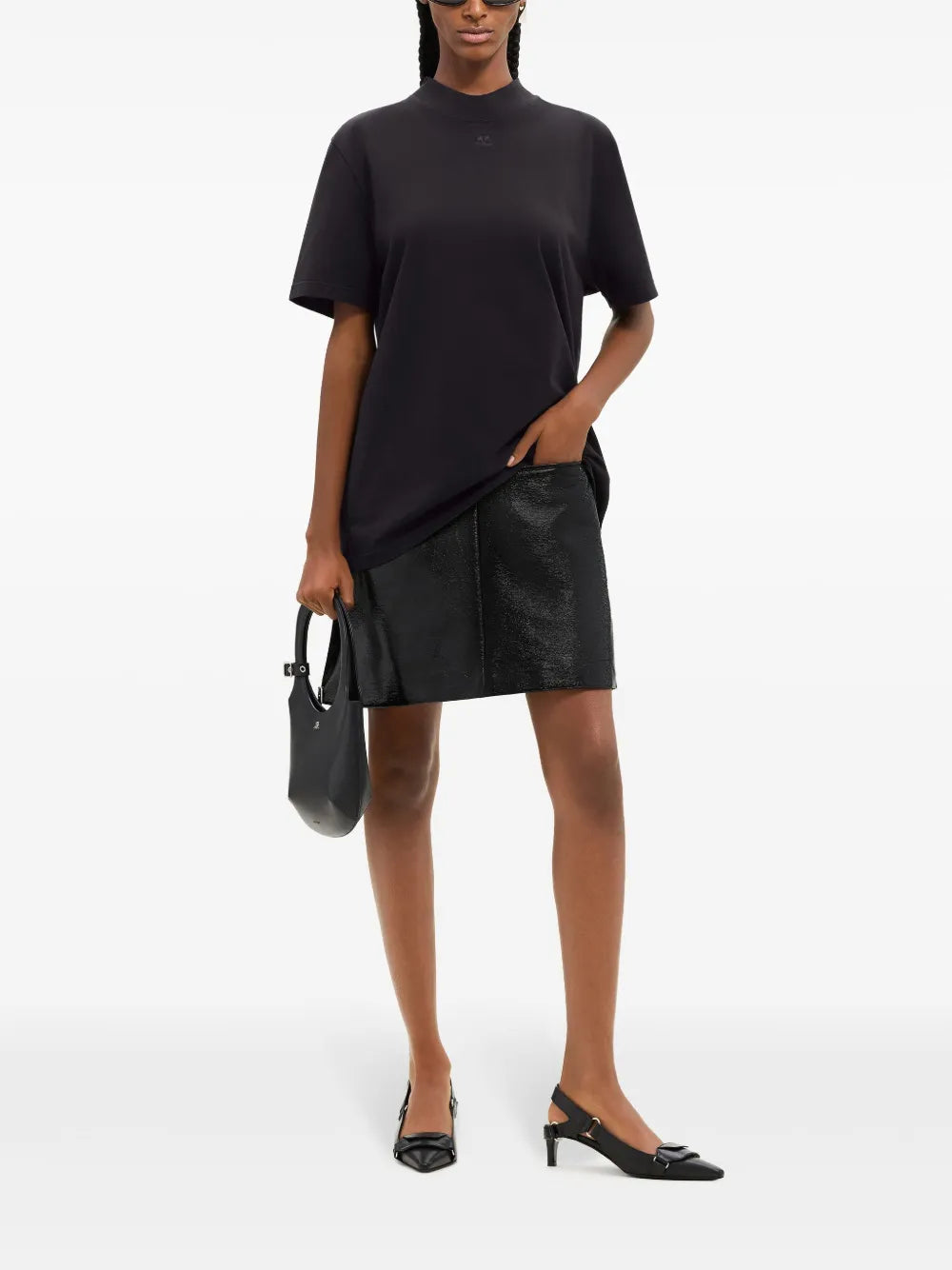 T-shirts T-shirt Volcano Courrèges Noir Homme