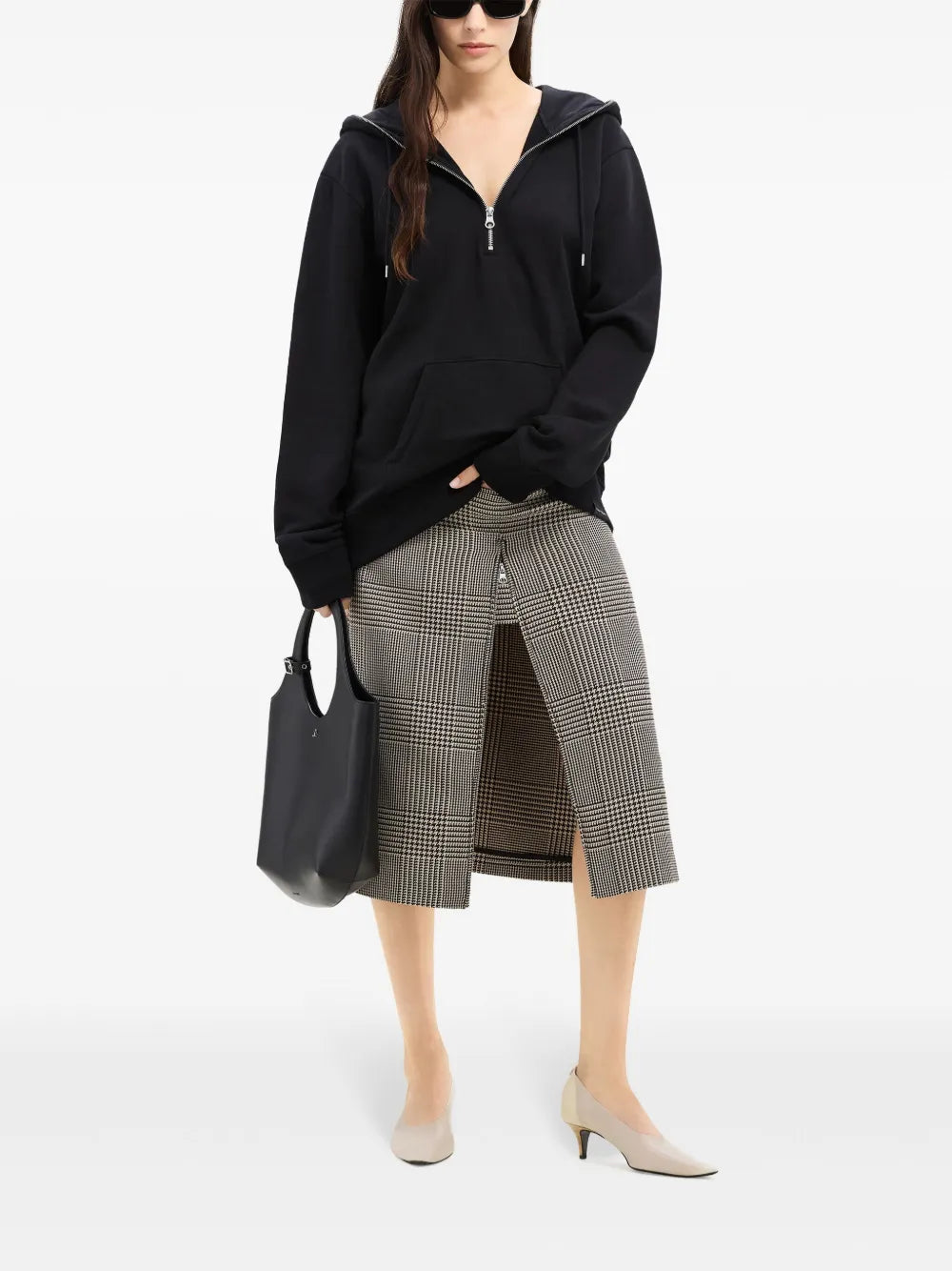 Sweatshirts Sweat à capuche zippé Courrèges Noir Homme