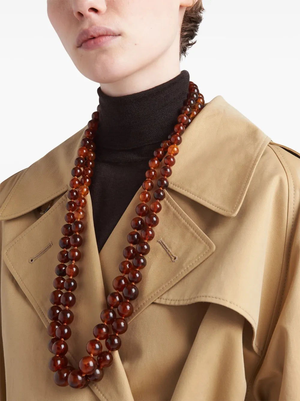 Casacos Casaco Trench Curto Prada Bege Femme