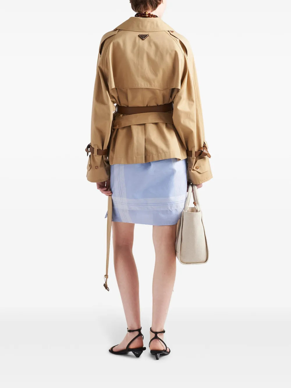 Casacos Casaco Trench Curto Prada Bege Femme
