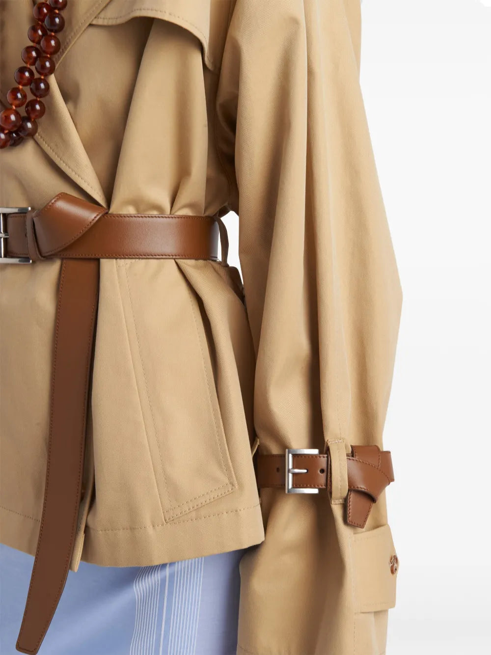 Casacos Casaco Trench Curto Prada Bege Femme