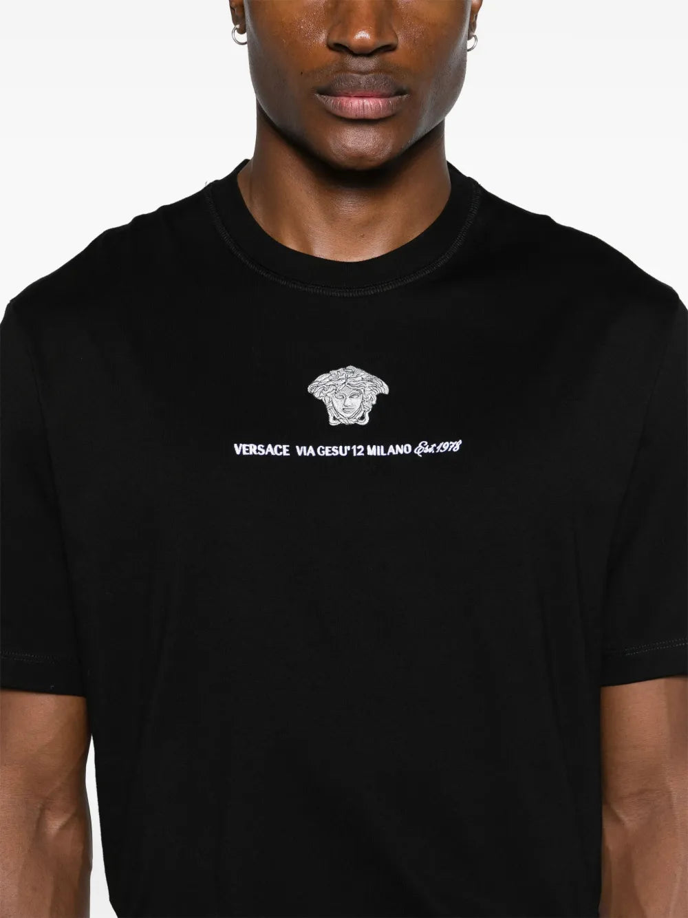 T-shirt T-Shirt Via Gesu Versace Nero Homme